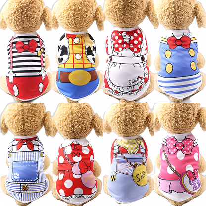 Pet Dog Clothes Cartoon Clothing Puppy Dogs Soft Vests Summer Shirt Casual T-Shirt for Small Pet Supplies