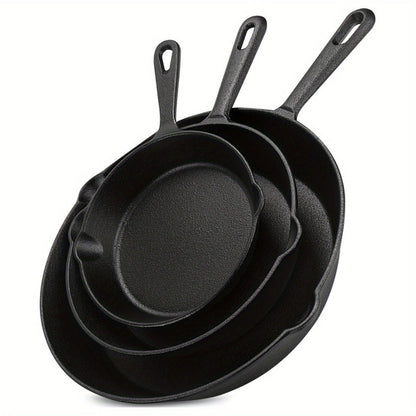 Versatile PreSeasoned Cast Iron Skillet Set of 3