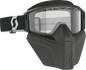 SCOTT Primal Safari Facemask Snow Goggle - Black/White - Clear 278608-1007043