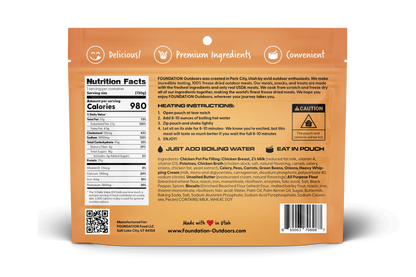 FOUNDATION Outdoors Chicken Pot Pie Meal
