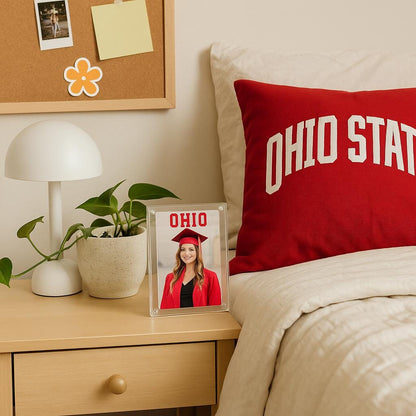 Fully Customizable 5x7” Acrylic High School or College Magnetic Frame – Custom School Name Display, Graduation Gift, Dorm Decor