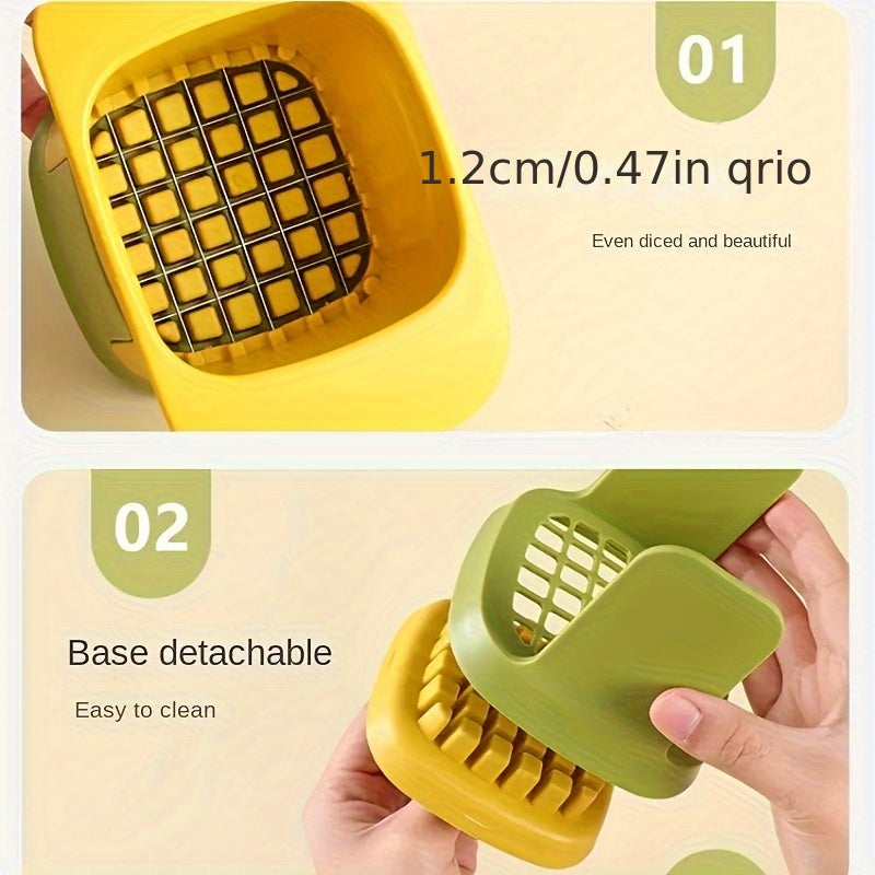 Versatile Manual Vegetable Chopper  Fry Cutter  Stainless Steel