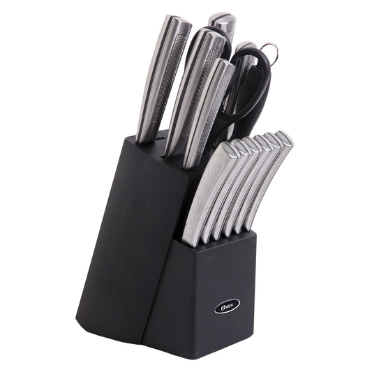 Oster Wellisford 14 Piece Stainless Steel Cutlery Set with Black