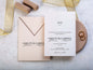 Blush Pink and Gold Minimalist Wedding Invitations
