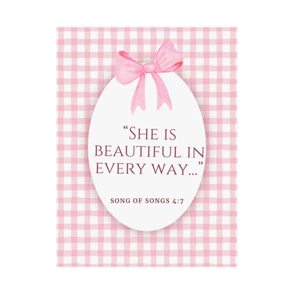 Inspirational Wall Art Poster, Motivational Decor, Gift for Her, Perfect Dorm Decor, Christian Home Decoration