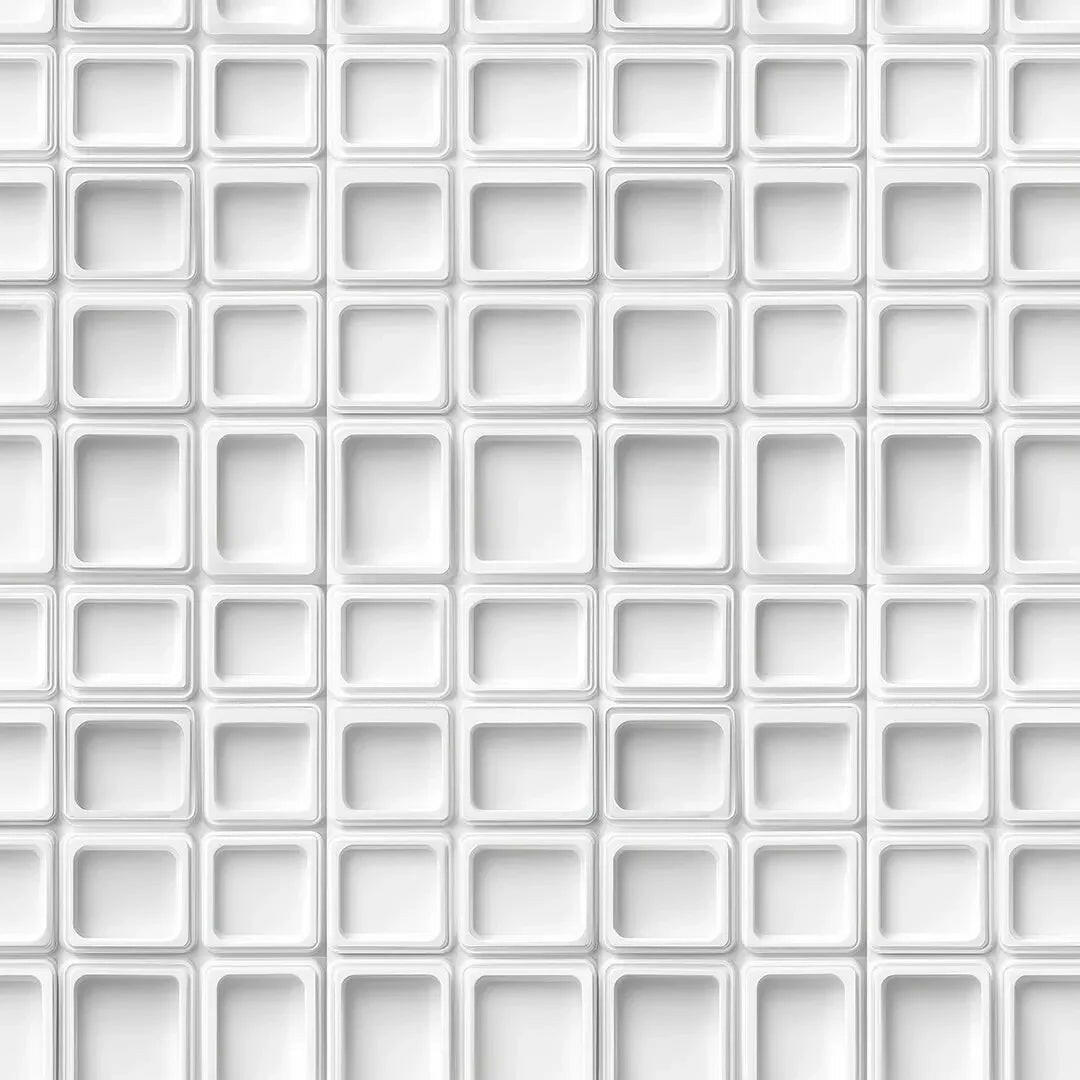 Architectural Recessed Grid Wallpaper