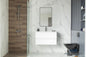 Simena 30" White Floating Bathroom Vanity with Porcelain Top