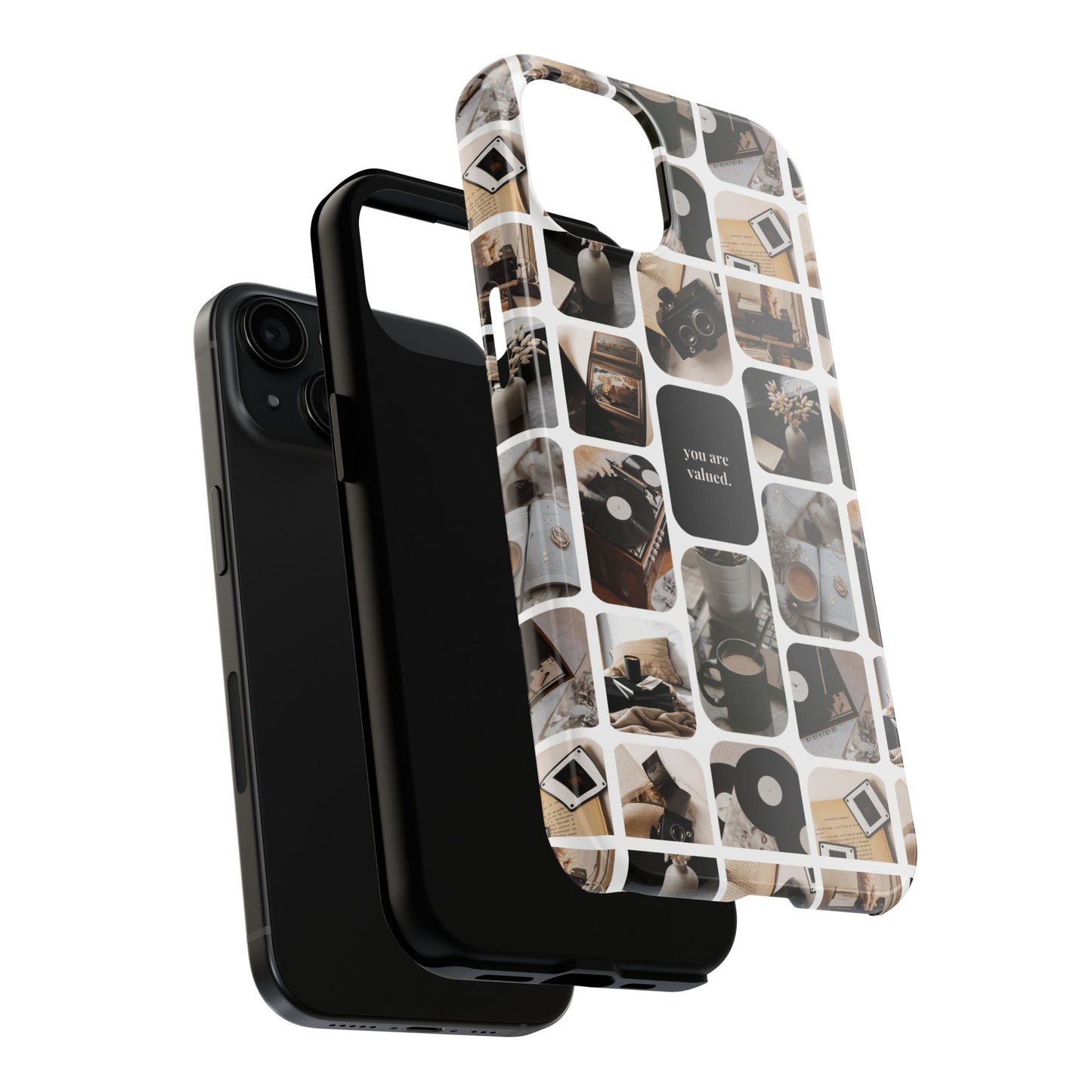 Retro Collage Phone Case - You Are Valued, Durable Protection for Your Device, Thoughtful Gift for Friends & Family, Perfect for Any [...]