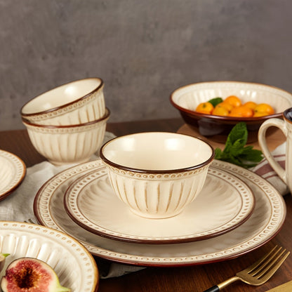 Handmade Ceramic Dinner Plate  Roman Holiday Series
