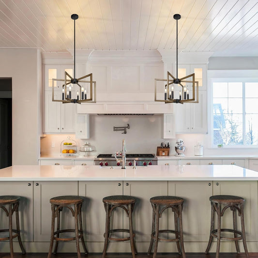 6-Light Modern Farmhouse Pendant Lights for Kitchen Island, Vintage | Kitchen [Metal] | Kitchen + Metal