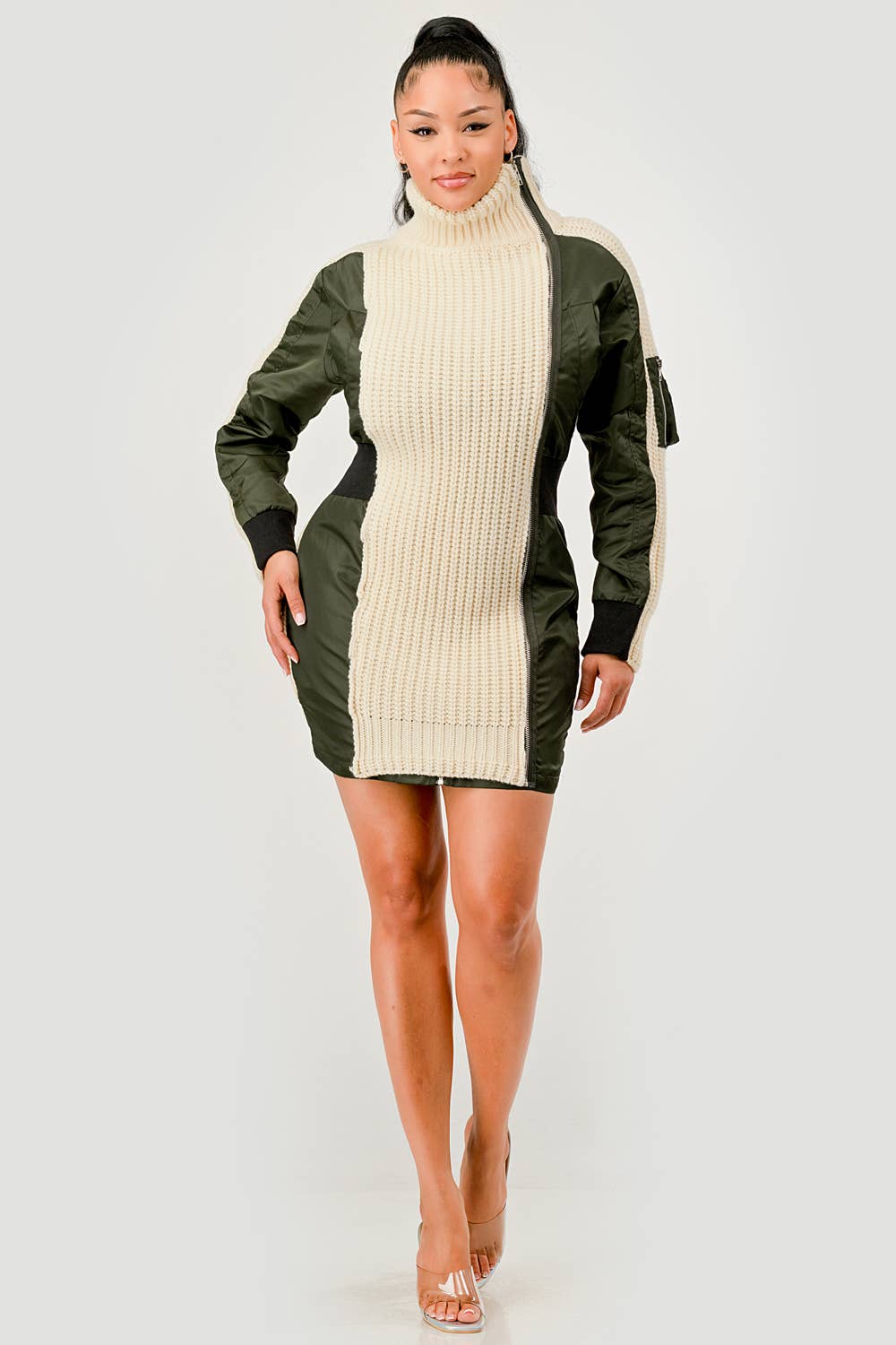 Aviator Knit Utility Dress