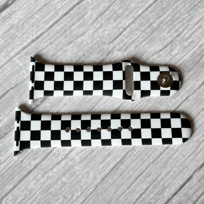 Apple Watch Band - BLACK & WHITE CHECKERS