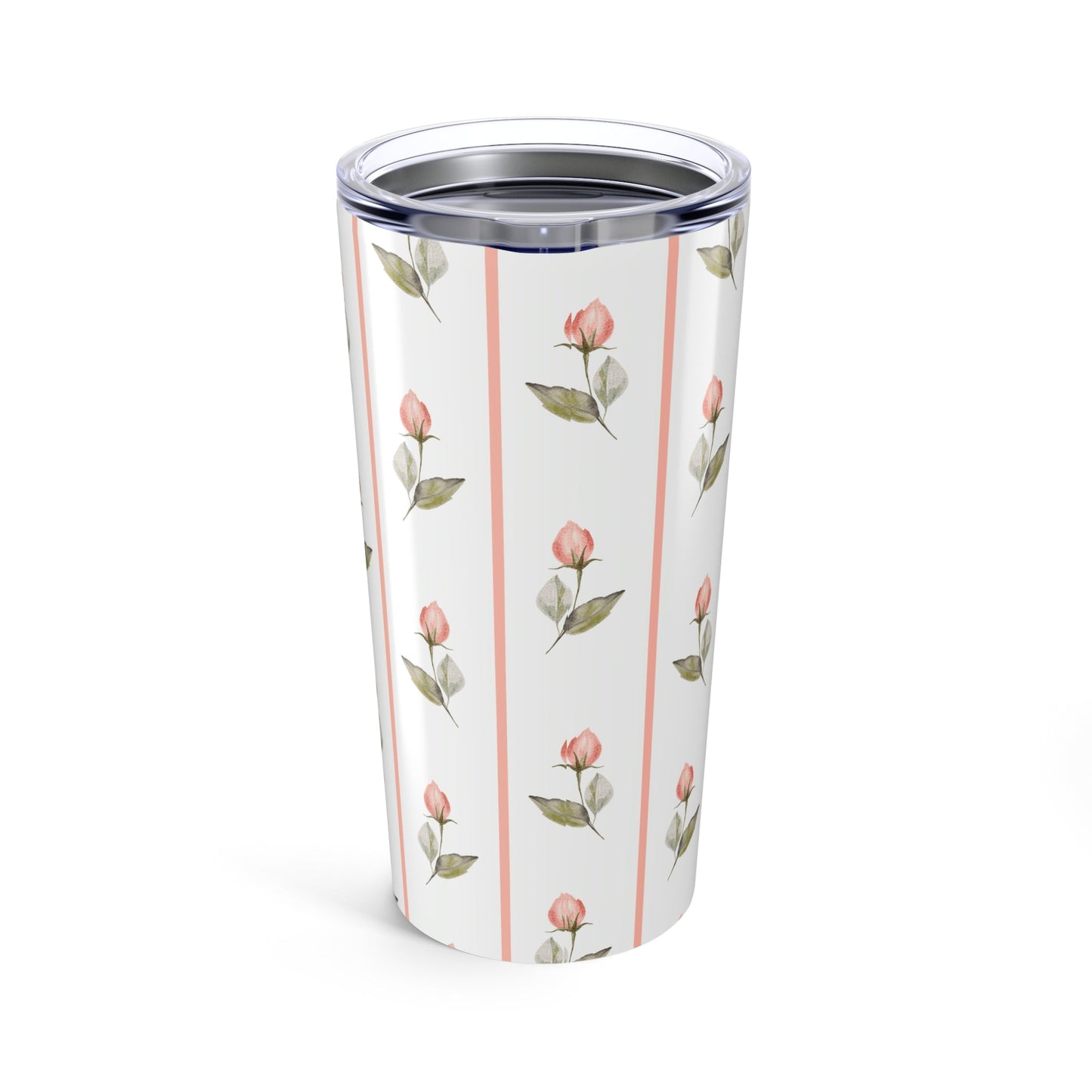 Customizable: Floral Rose Tumbler 20oz | Insulated Drinkware, Perfect for Gifts, Spring Celebrations, Travel Mugs, Coffee Lovers, Eco-Friendly Design