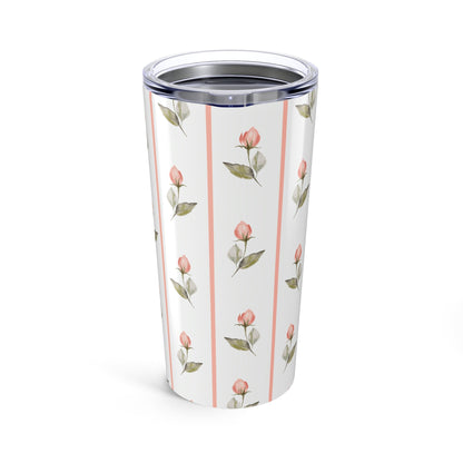 Customizable: Floral Rose Tumbler 20oz | Insulated Drinkware, Perfect for Gifts, Spring Celebrations, Travel Mugs, Coffee Lovers, Eco-Friendly Design