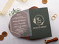 Acrylic Wedding Invitations - Dark Green Envelope | HalyaWedding