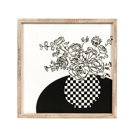 19x19 Reversible Wood Frame Sign (GIFT/FLOWER)