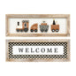 17x6 Reversible Wood Frame Sign (TRAIN/WELCOME)