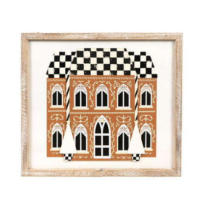 19"x17" Reversible Wood Frame Sign