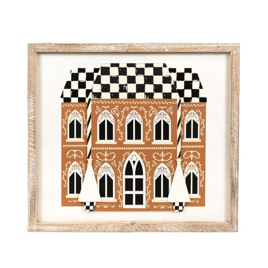 19"x17" Reversible Wood Frame Sign