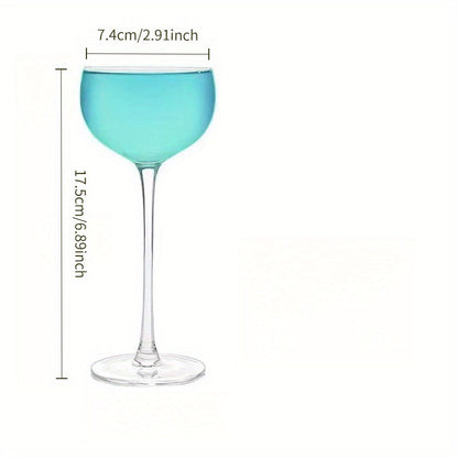 2pcs Handmade Japanese Style Glass Martini Cocktail Goblets, 170ml,