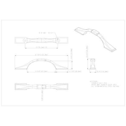 3" Center-to-Center Satin Nickel Square Hammond Cabinet Pull