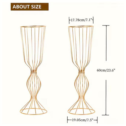 Elyss Wedding Party Table Decor - 23.6” Gold Flower Stand