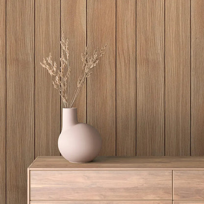 Natural Oak Slat Wallpaper