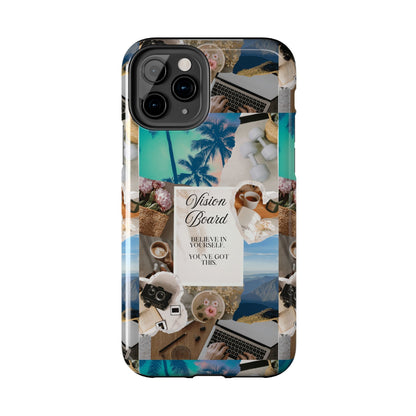 Inspiring Vision Board Phone Case, Motivational Tough Case, Adventurous Gift for Her, Self-Care, Dream Big, Unique Phone Accessory