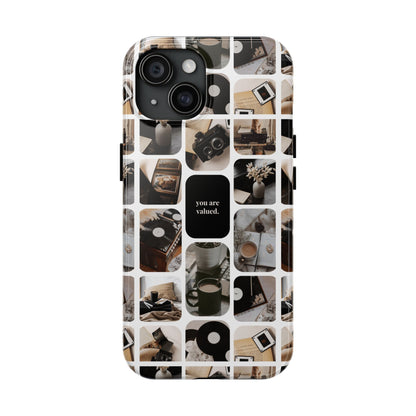 Retro Collage Phone Case - You Are Valued, Durable Protection for Your Device, Thoughtful Gift for Friends & Family, Perfect for Any [...]