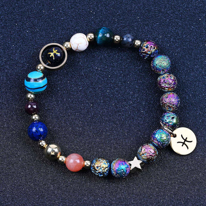 Blue San Volcanic Rock Constellation Bracelets – Colorful Twelve Constellations