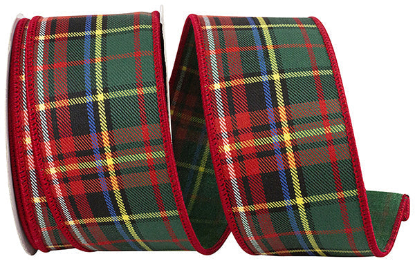 2.5" by 10 yds PLAID CLASSIC DELUXE WIRED EDGE