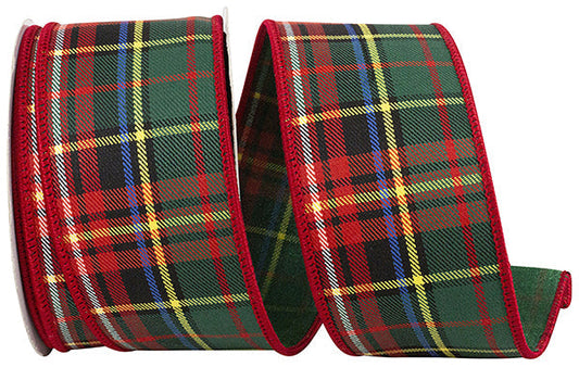 2.5" by 10 yds PLAID CLASSIC DELUXE WIRED EDGE