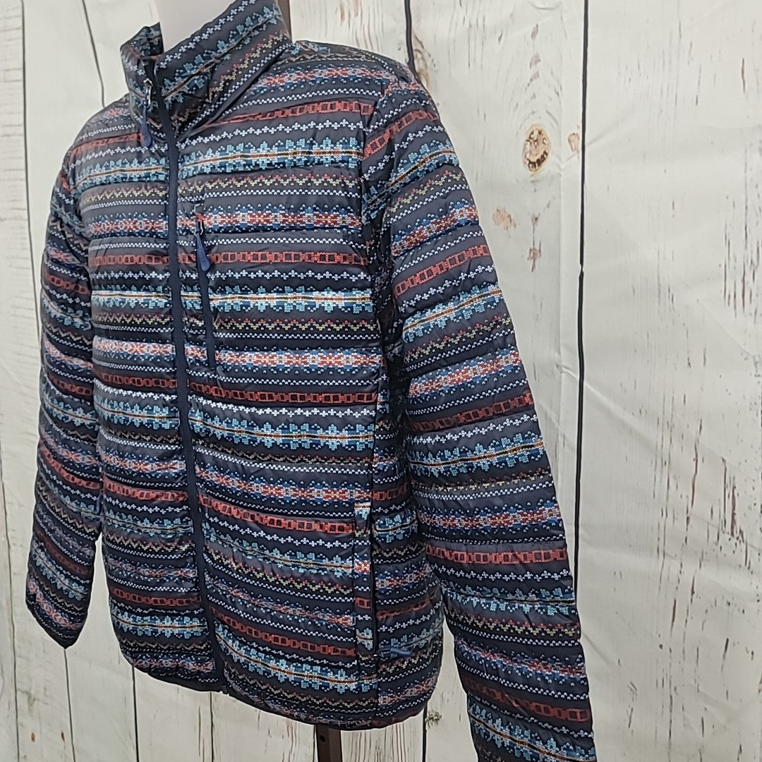 Club Room Size M Blue Red Quilted Packable Puffer Jacket NWT