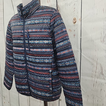 Club Room Size M Blue Red Quilted Packable Puffer Jacket NWT