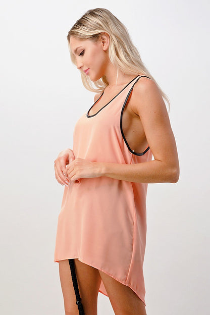 Scoop Neck Tank Top with Contrast Trim | Apparel | Kitchen + Metal