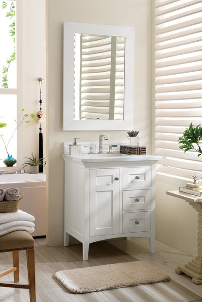Palisades 30" Single Vanity Cabinet, Bright White