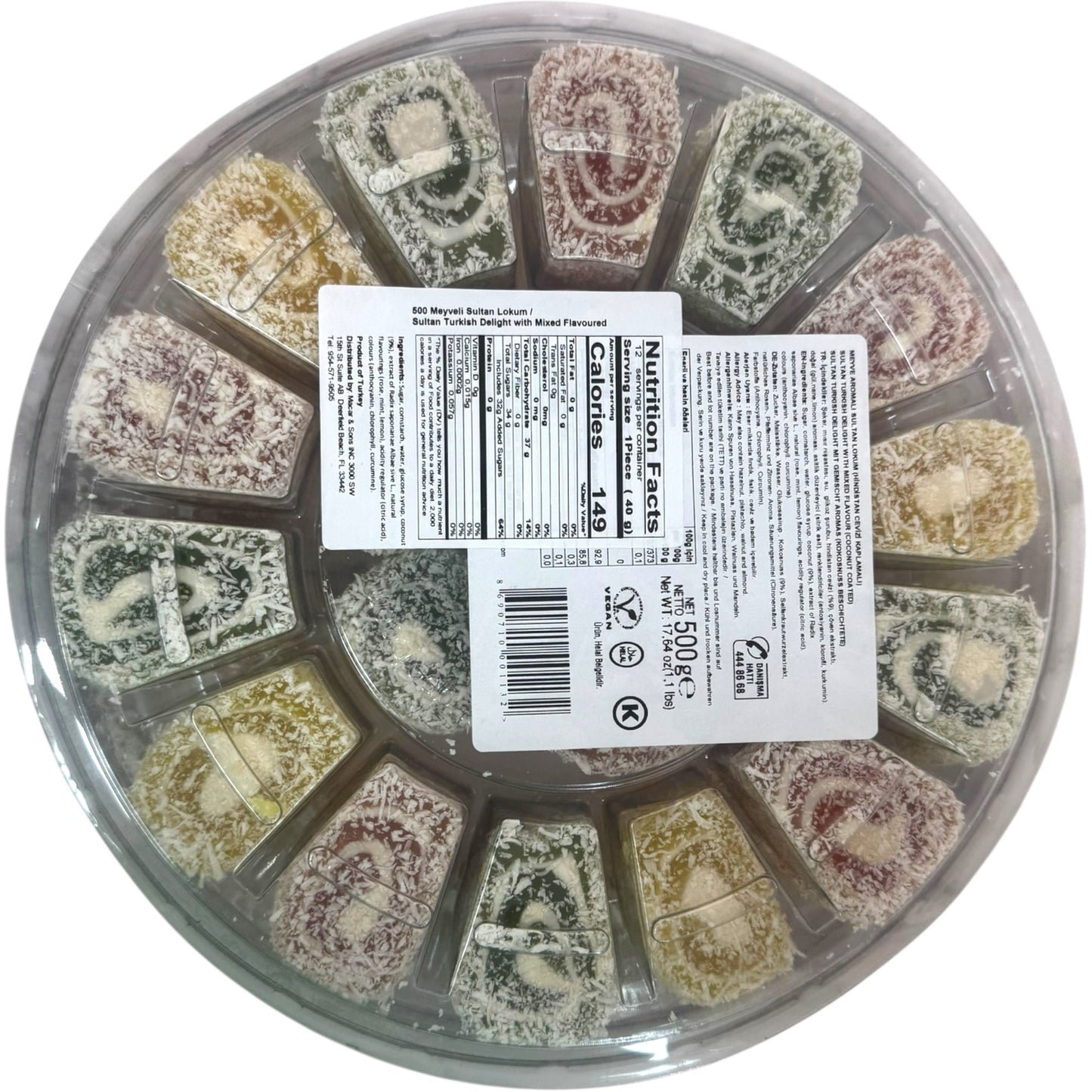 Koska Turkish Delight with Fruit 500g - Authentic Turkish Candy with a Fruity Twist