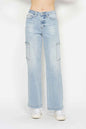 Judy Blue High Waist Straight Cargo Jeans  Women's Jeans - Full Size