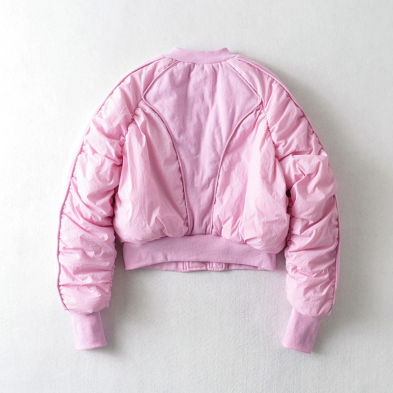 European And American Style Cotton Coat Short Bread Jacket Women's Bomber Jacket