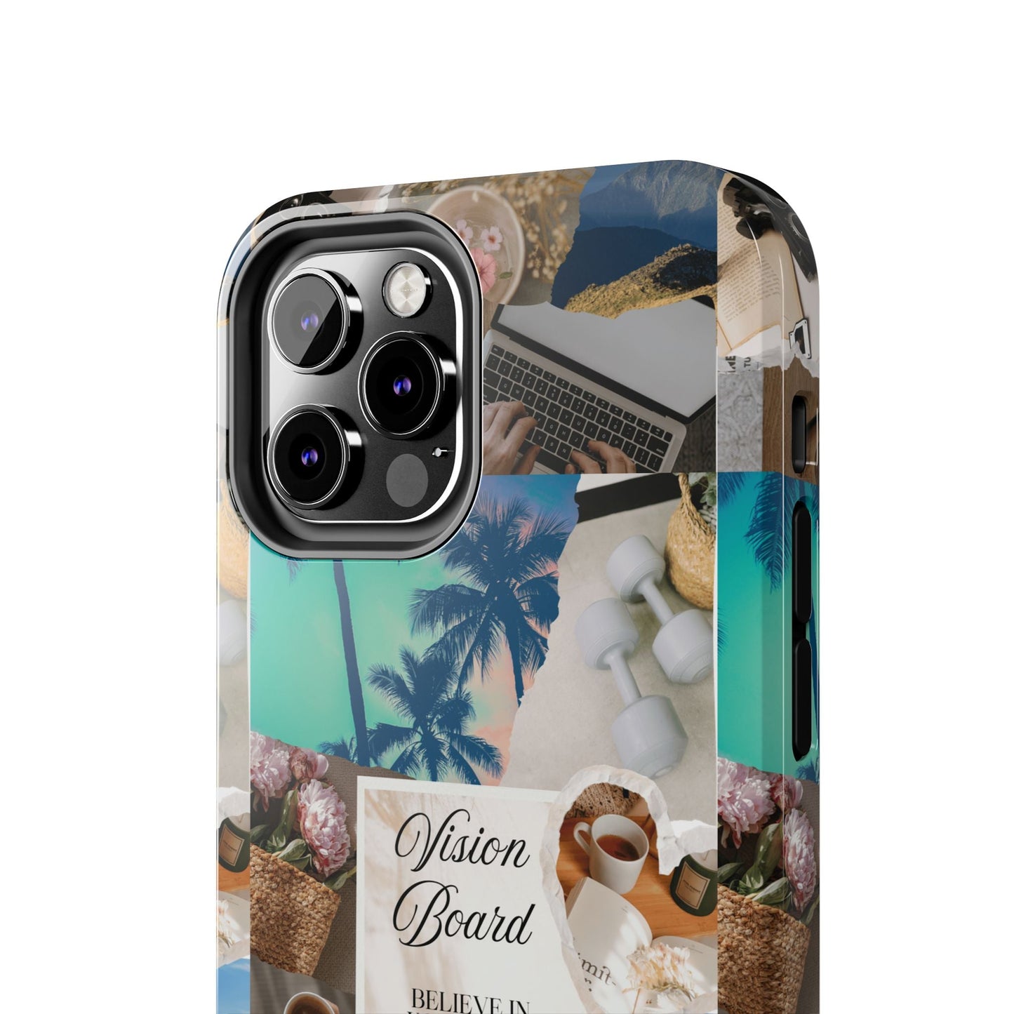 Inspiring Vision Board Phone Case, Motivational Tough Case, Adventurous Gift for Her, Self-Care, Dream Big, Unique Phone Accessory