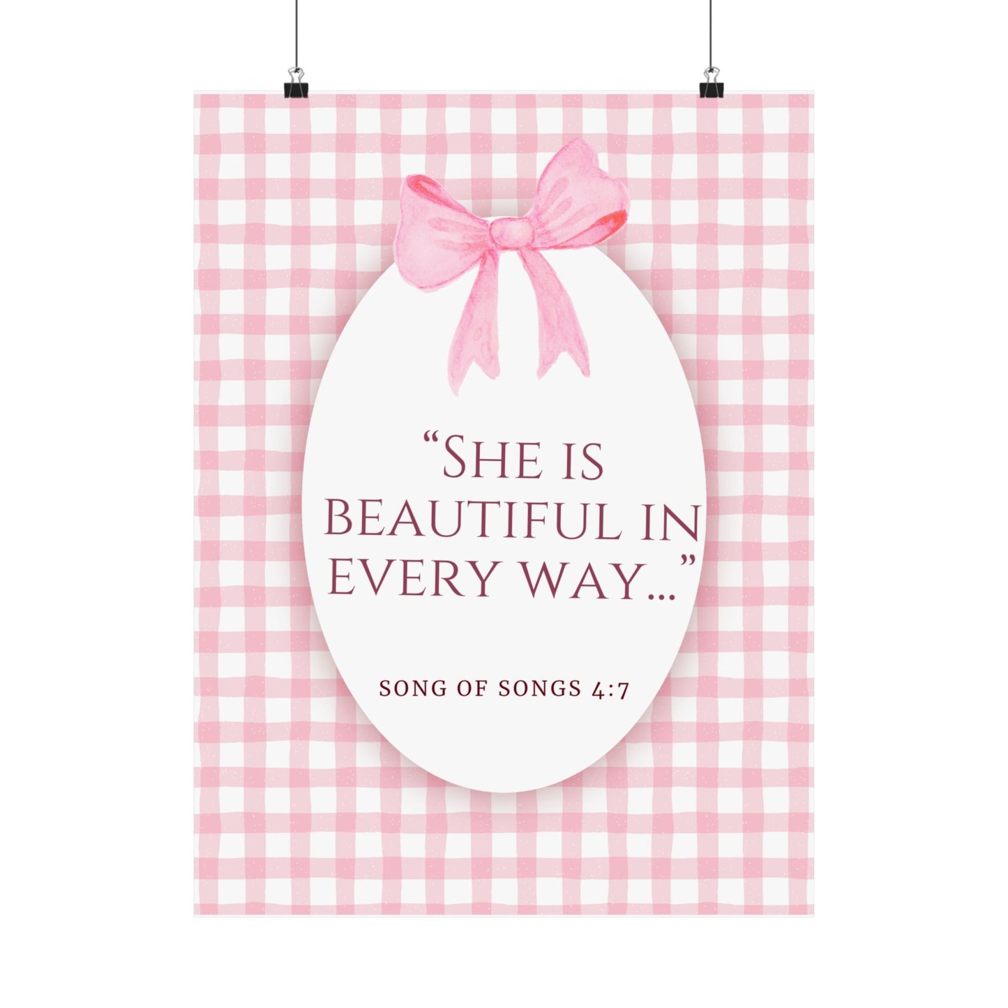 Inspirational Wall Art Poster, Motivational Decor, Gift for Her, Perfect Dorm Decor, Christian Home Decoration