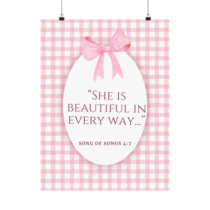 Inspirational Wall Art Poster, Motivational Decor, Gift for Her, Perfect Dorm Decor, Christian Home Decoration