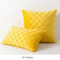 Diamond plaid velvet pillowcase
