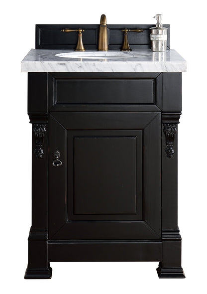 Brookfield 26" Single Vanity Cabinet, Antique Black