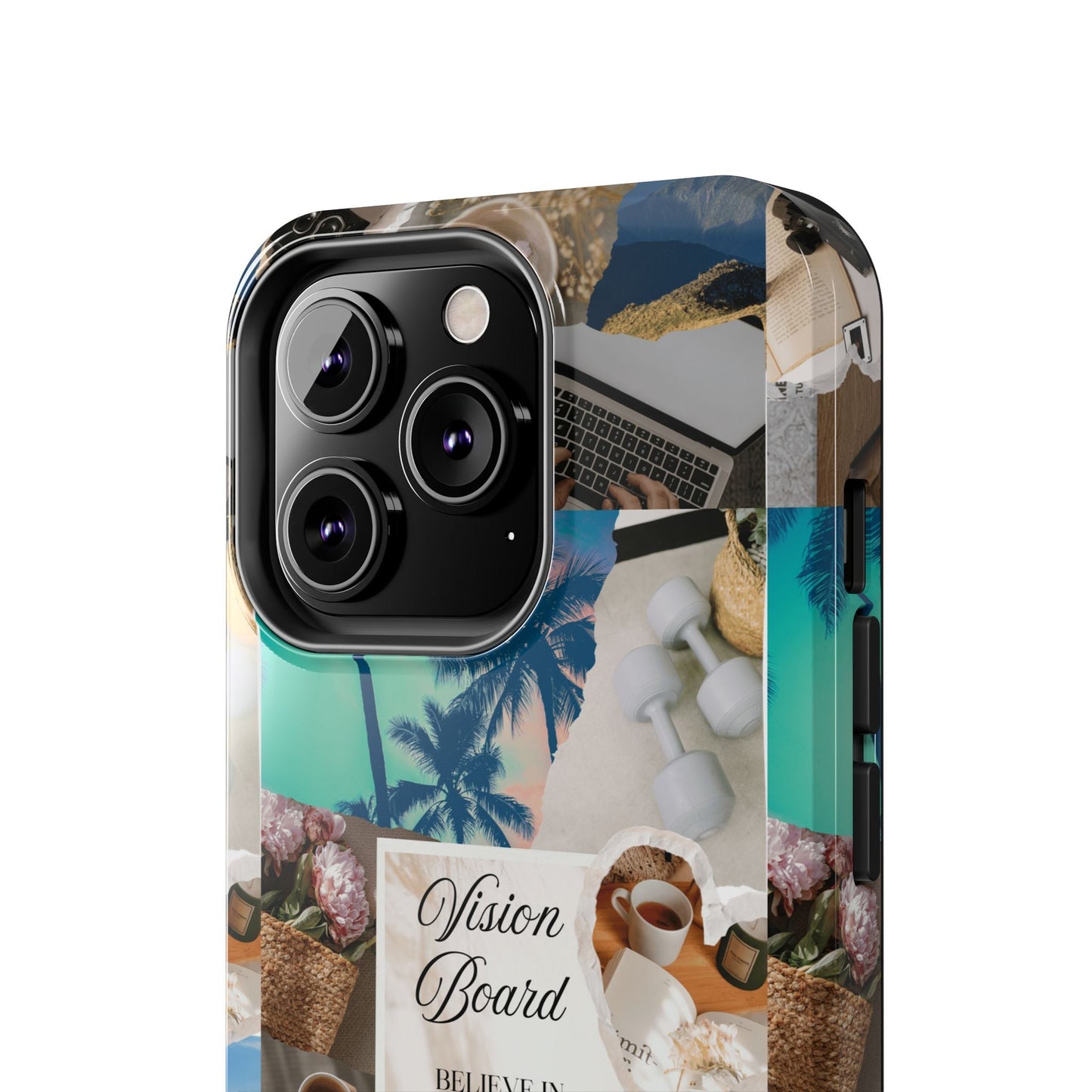 Inspiring Vision Board Phone Case, Motivational Tough Case, Adventurous Gift for Her, Self-Care, Dream Big, Unique Phone Accessory