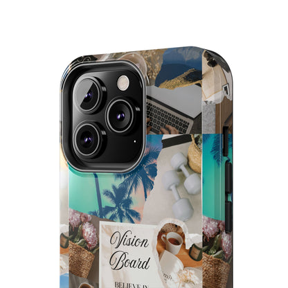 Inspiring Vision Board Phone Case, Motivational Tough Case, Adventurous Gift for Her, Self-Care, Dream Big, Unique Phone Accessory