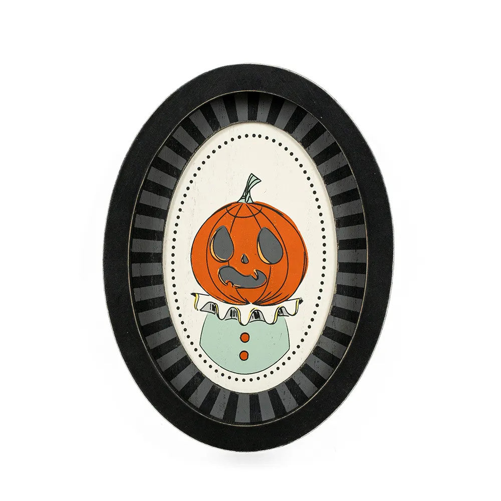 6X8" Sweet & Spooky PUMPKIN Wood Frame Sign