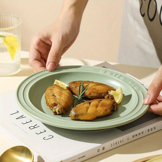 Nordic Style Ceramic Salad Plate  Versatile Tableware Essential