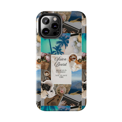 Inspiring Vision Board Phone Case, Motivational Tough Case, Adventurous Gift for Her, Self-Care, Dream Big, Unique Phone Accessory