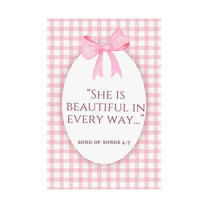 Inspirational Wall Art Poster, Motivational Decor, Gift for Her, Perfect Dorm Decor, Christian Home Decoration